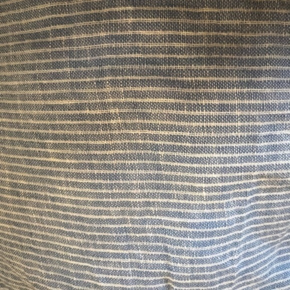 BEACHLUNCHLOUNGE Linen & Cotton Off Shoulder Blue & White Striped Tunic Top Sz:S - Picture 4 of 8